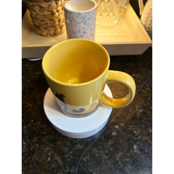 Star Wars The Mandalorian Ceramic Mug 11 Oz Yellow With Character Silhouette Des - Picture 4 of 6